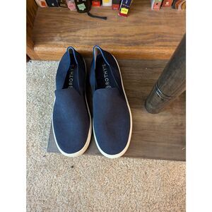 Rothys The Original Slip On Sneaker Shoes Comfort Knit Flats Blue Size 9.5